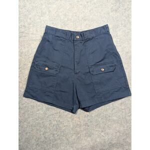 Vintage The Woolrich Women's Size 14 Shorts NAVY BLUE 70s 80s Cargo High Rise